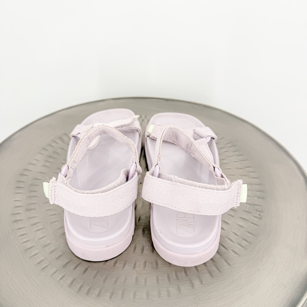 Zara Purple Sandals with Adjustable Straps and Velcro Closure - Picture 5 of 7